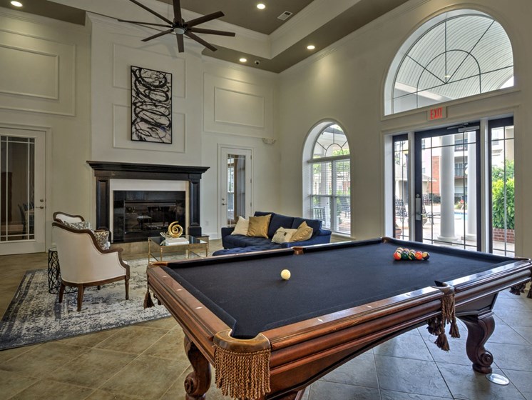 Come play with us in our spacious game room at Abberly Woods Apartment Homes by HHHunt, Charlotte, NC 28216